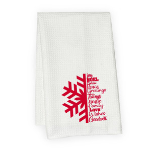 Snowflake Greetings Microfiber Hand Towel Snowflake Greetings Microfiber Hand Towel