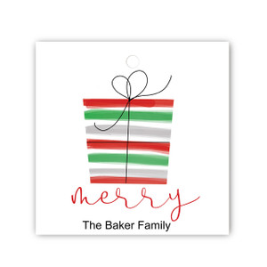 Merry Present Square Gift Tag Set Merry Present Square Gift Tag Set