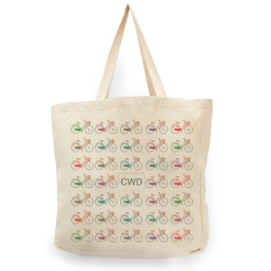Watercolor Bicycles Shopper Tote