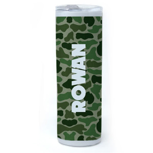 Green Camo Block Slim Tumbler 20 oz. Green Camo Block Slim Tumbler 20 oz.