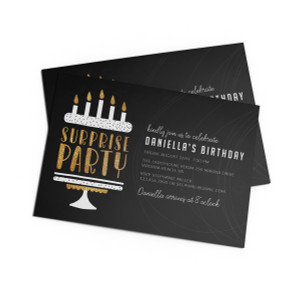 Surprise Party Cake Invitation