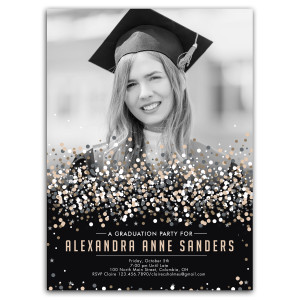 Confetti Fade Graduation Photo Announcement