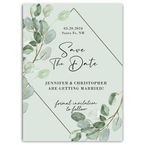 Eucalyptus Branch Save The Date Eucalyptus Branch Save The Date