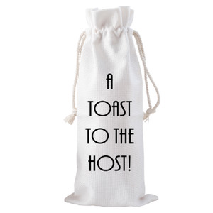 Toast The Host Drawstring Bottle Tote