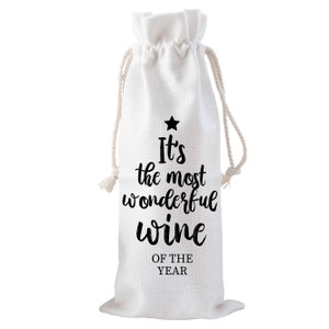 Most Wonderful Wine Drawstring Bottle Tote