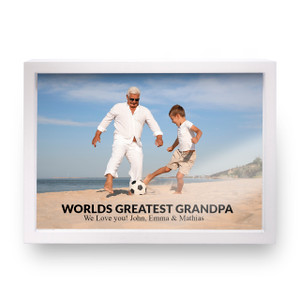 Photo & Text Wooden Frame - White Photo & Text Wooden Frame - White