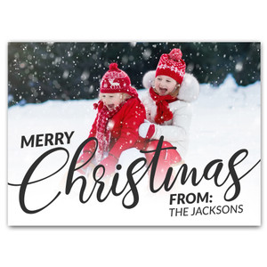 Bold Merry Christmas Photo Card
