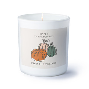 Happy Thanksgiving Candle - Personalized Happy Thanksgiving Candle - Personalized