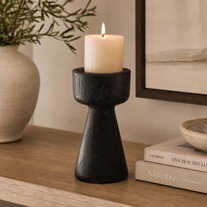 Rivera Wood Candle Holder