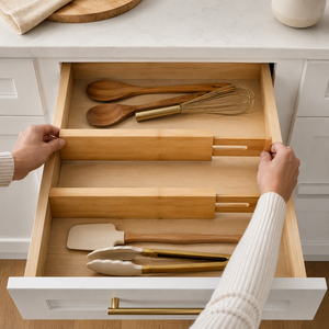 Bamboo Drawer Dividers Set