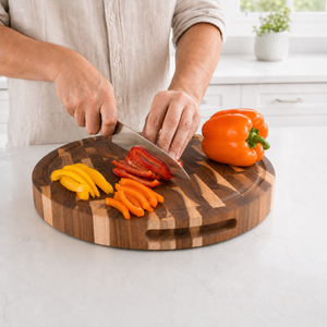 Acacia Round End Grain Board
