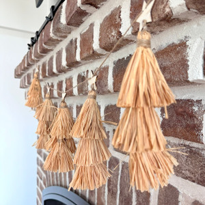 Raffia Christmas Tree Garland