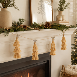 Raffia Christmas Tree Garland