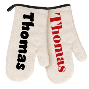 Bold Name Natural/Black Oven Mitt Bold Name Natural/Black Oven Mitt