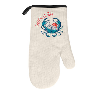 Santa Claws Natural/Black Oven Mitt