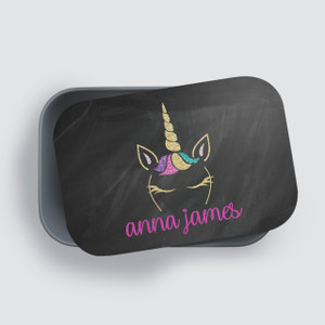 Unicorn Glitter RPET Lunch Box - Personalized