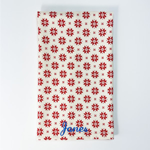 Red Snowflakes Hand Towel - Embroidered Red Snowflakes Hand Towel - Embroidered
