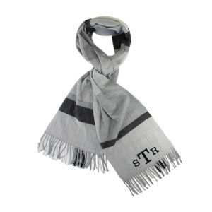 Spencer Large Plaid Scarf - Embroidered Spencer Large Plaid Scarf - Embroidered