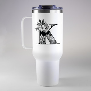 The Bev Botanical Letter Tumbler 40 oz.