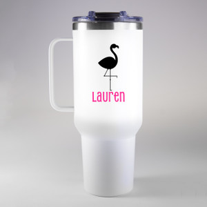 "The Bev" Flamingo Tumbler 40 oz. "The Bev" Flamingo Tumbler 40 oz.