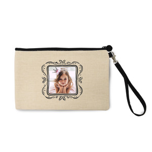 Framed Photo Natural Zip Pouch