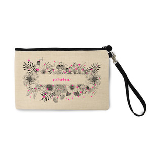 BW Floral Natural Zip Pouch BW Floral Natural Zip Pouch