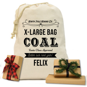 Bag of Coal Natural Drawstring Gift Sack Bag of Coal Natural Drawstring Gift Sack