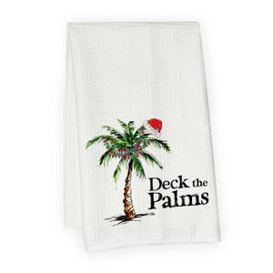 Deck The Palms Microfiber Hand Towel