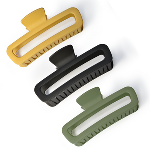 Matte XL Hair Claw Clips - Set of 3