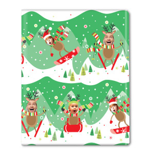 Reindeer Winter Olympics Personalized Gift Wrap