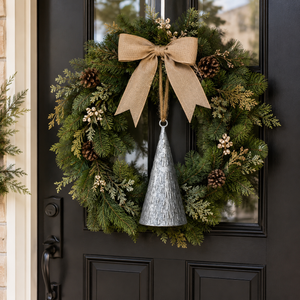 Silver Tree Hanging Bell Decor