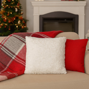 White Ultra-Plush Faux Fur Pillow White Ultra-Plush Faux Fur Pillow