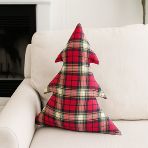Highland Plaid Tree Shaped Pillow Highland Plaid Tree Shaped Pillow