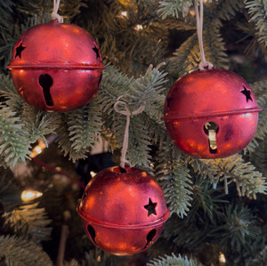 Red Metallic Jingle Bells - Set of 8 Red Metallic Jingle Bells - Set of 8