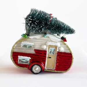 Holiday Camper Glass Ornament Holiday Camper Glass Ornament