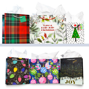 Season's Greetings Gift Bags - Set of 6 Season's Greetings Gift Bags - Set of 6