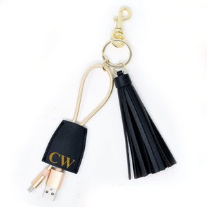 Tassel Charging Key Chain - Midnight - Stamped 25