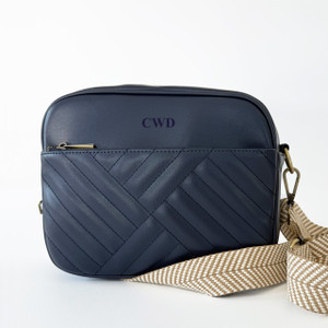 Commuter Crossbody Bag- Navy - Stamped - NEW