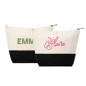 Named Color Block Zip Pouch - NEW