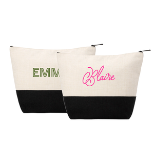 Named Color Block Zip Pouch