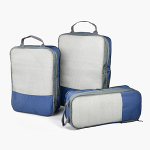Blue Steel Navigator Compression Packing Cubes Set of 3 Blue Steel Navigator Compression Packing Cubes Set of 3