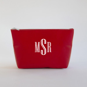 Zippy Pouch - Cherry - Monogrammed