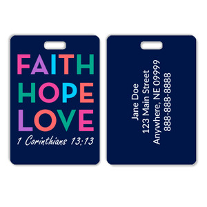 Faith Hope Love Luggage Tag