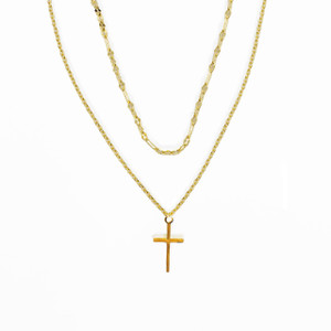 Layered Cross Pendant Necklace Layered Cross Pendant Necklace