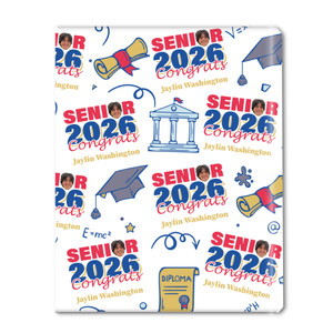 Senior Celebration Photo Personalized Gift Wrap