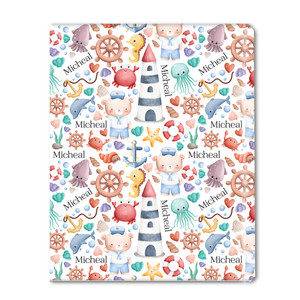 Ocean Friends Baby Personalized Gift Wrap