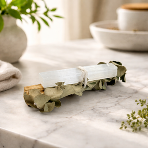 Eucalyptus, Palo Santo & Selenite Smudge Bundle