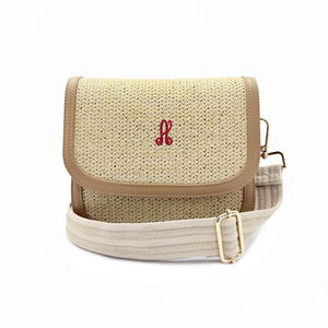 Greer Saddlebag - Taupe -Embroidered - NEW