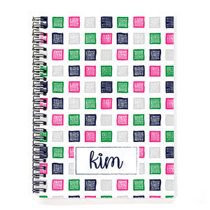Razz Pink Cubes Spiral Notebook Razz Pink Cubes Spiral Notebook