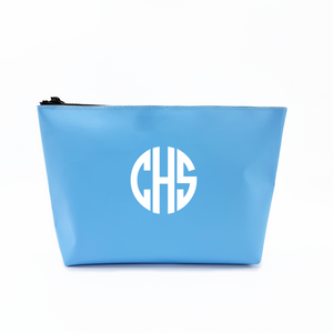 Zippy Pouch - Azure - Monogrammed - NEW